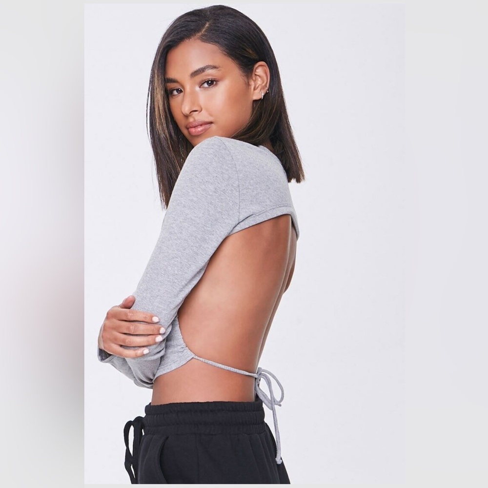 Grey backless top - Picture 2 of 4